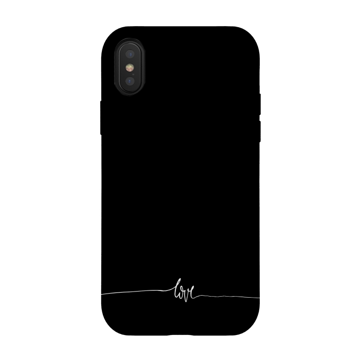 iPhone Xs / X StrongFit Simply love - on black by DaDo ART