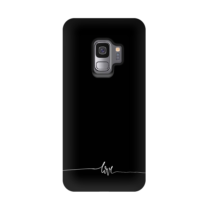 Galaxy S9 StrongFit Simply love - on black by DaDo ART