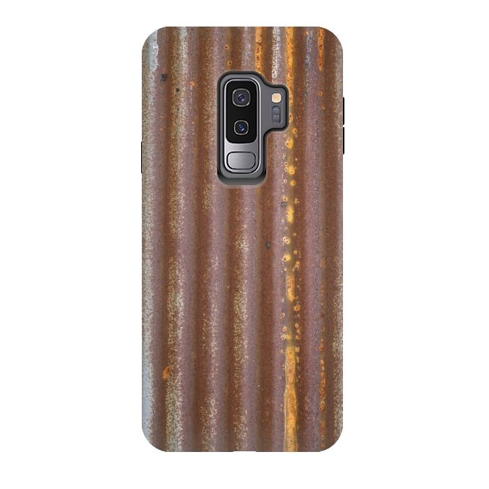 Galaxy S9 plus StrongFit Old Rusty Corrugated Sheet 2 by Andrea Haase