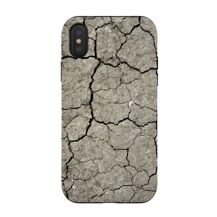 iPhone Xs / X StrongFit Dried-out Cracked Soil by Andrea Haase