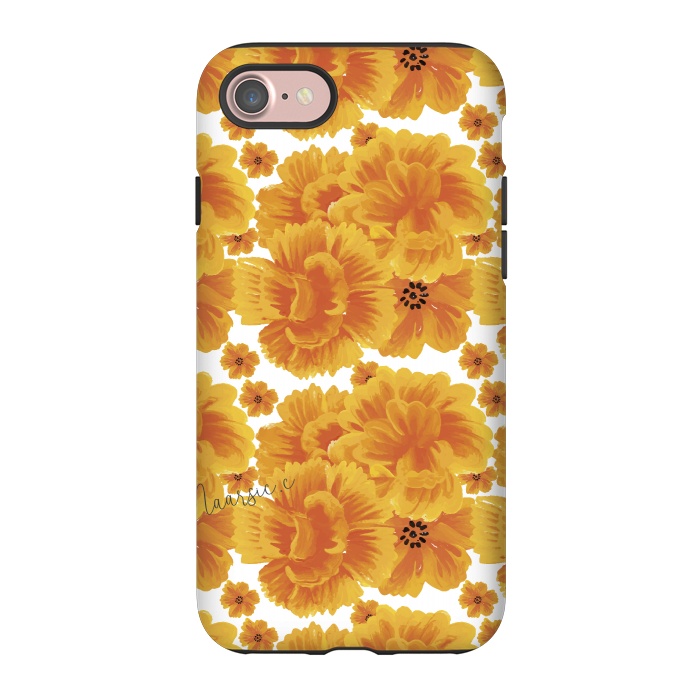 iPhone 7 StrongFit Flores naranjas by Camila