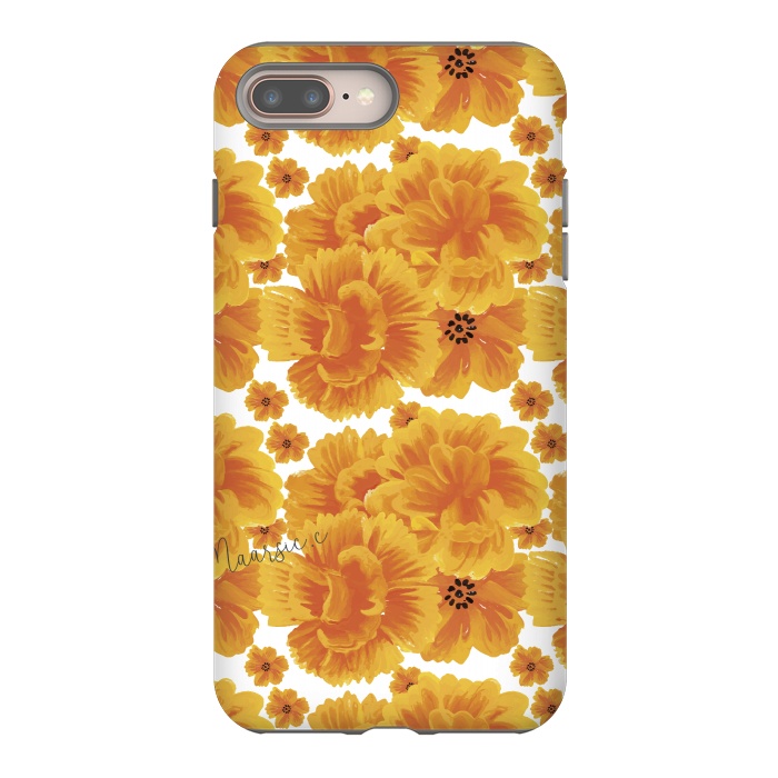 iPhone 7 plus StrongFit Flores naranjas by Camila