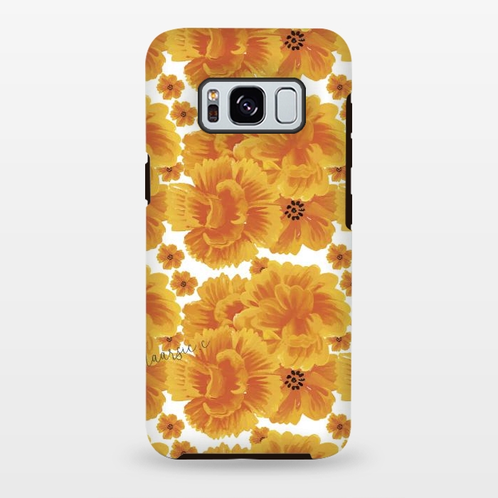 Galaxy S8 plus StrongFit Flores naranjas by Camila