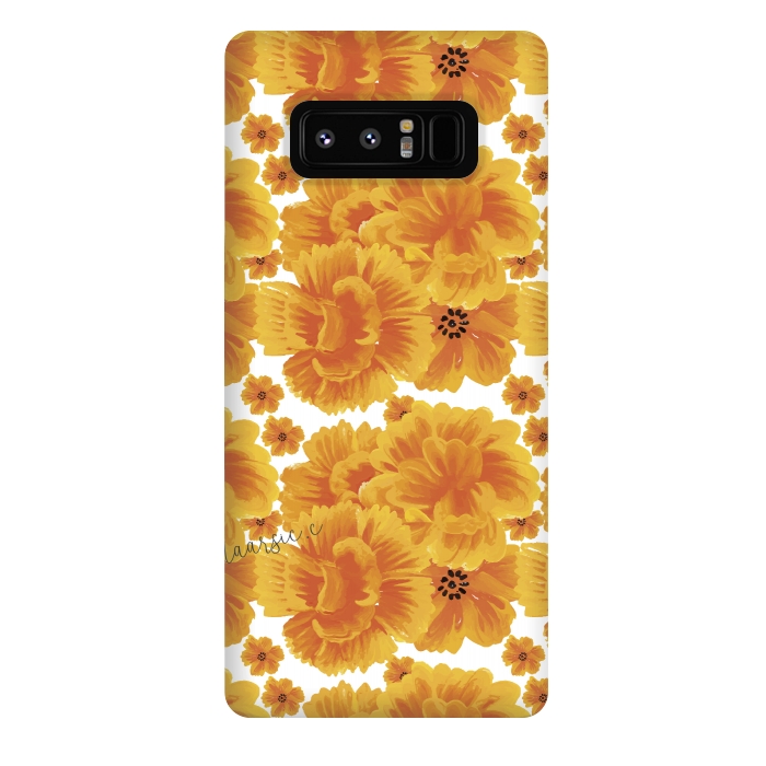 Galaxy Note 8 StrongFit Flores naranjas by Camila