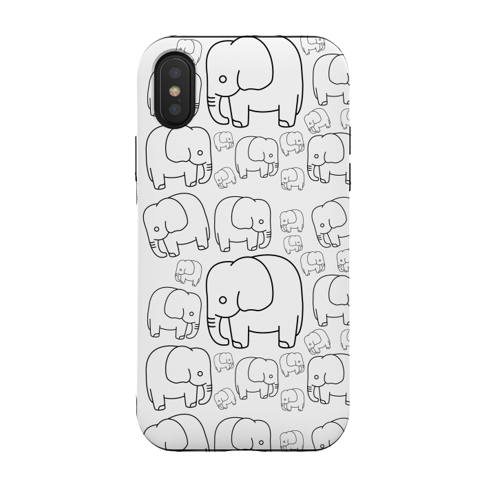 iPhone Xs / X StrongFit draw elephant pattern by TMSarts