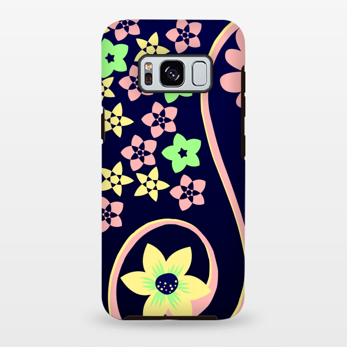 Galaxy S8 plus StrongFit yellow flower pattern by MALLIKA