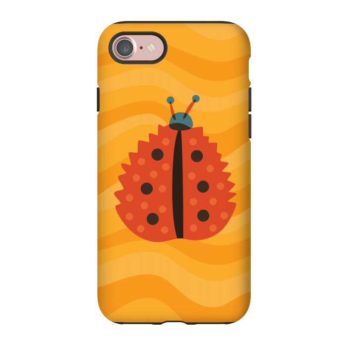 iPhone 7 StrongFit Orange Ladybug With Autumn Leaf Disguise by Boriana Giormova