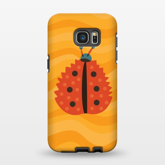 Galaxy S7 EDGE StrongFit Orange Ladybug With Autumn Leaf Disguise by Boriana Giormova
