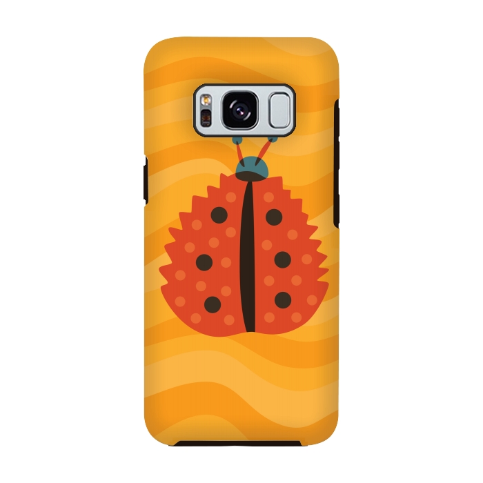 Galaxy S8 StrongFit Orange Ladybug With Autumn Leaf Disguise by Boriana Giormova
