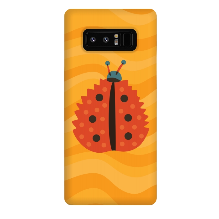 Galaxy Note 8 StrongFit Orange Ladybug With Autumn Leaf Disguise by Boriana Giormova