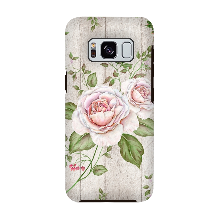 Galaxy S8 StrongFit Pink Rose by Creativeaxle