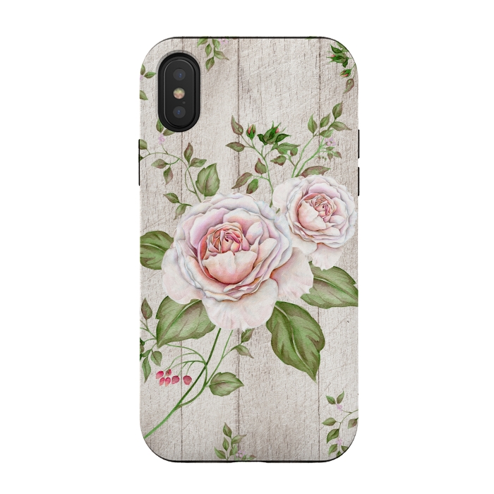 iPhone Xs / X StrongFit Pink Rose by Creativeaxle