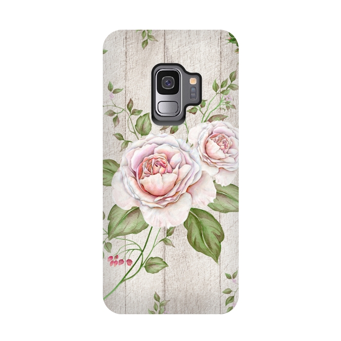 Galaxy S9 StrongFit Pink Rose by Creativeaxle