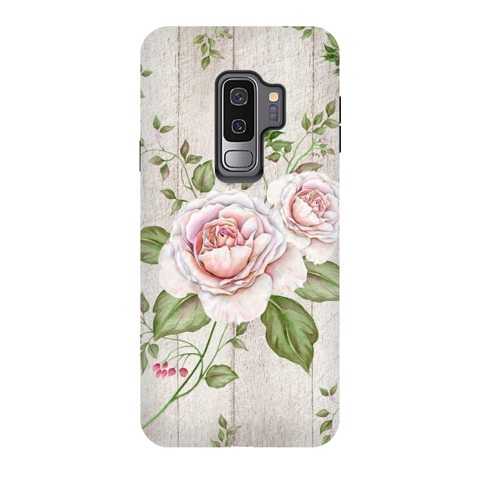 Galaxy S9 plus StrongFit Pink Rose by Creativeaxle