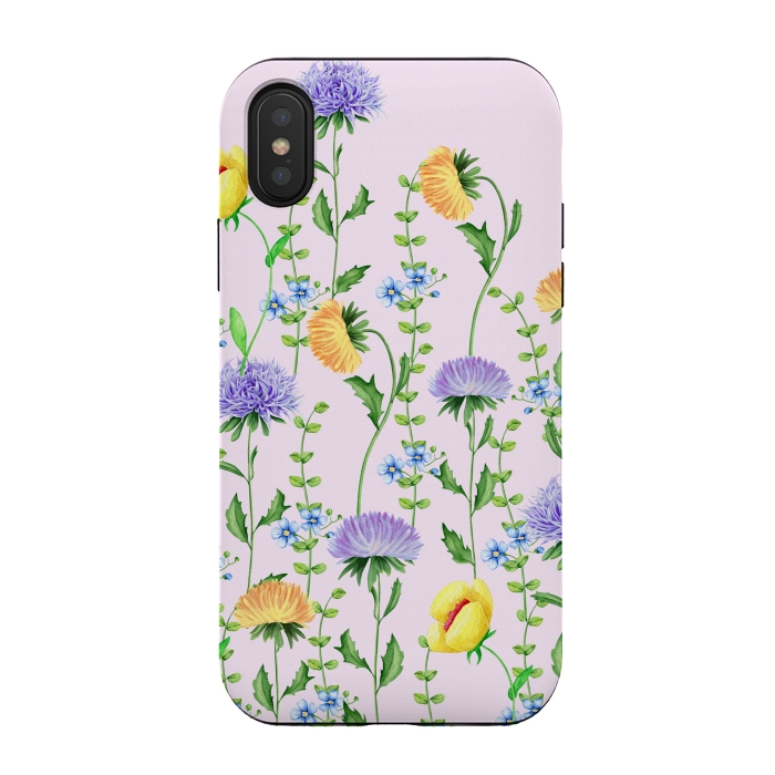iPhone Xs / X StrongFit Aster Flora by Creativeaxle