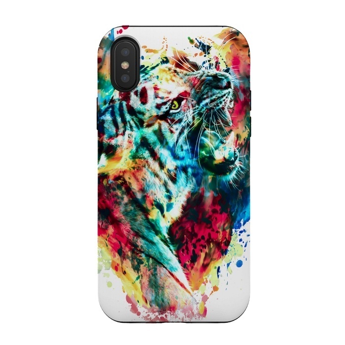 iPhone Xs / X StrongFit Tiger Roar by Riza Peker