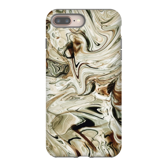 iPhone 7 plus StrongFit Brown Marble by Creativeaxle