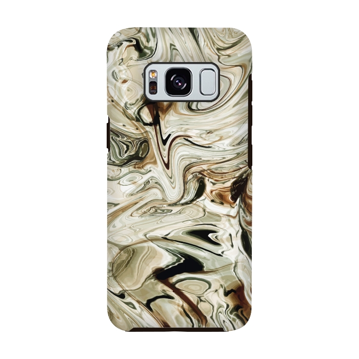 Galaxy S8 StrongFit Brown Marble by Creativeaxle