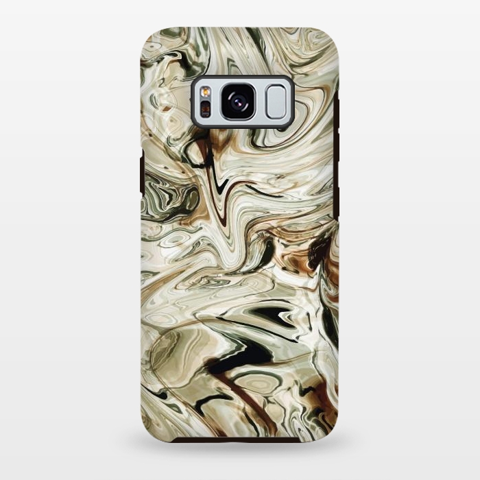 Galaxy S8 plus StrongFit Brown Marble by Creativeaxle