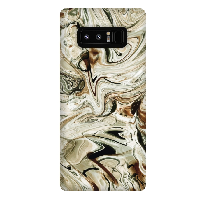 Galaxy Note 8 StrongFit Brown Marble by Creativeaxle