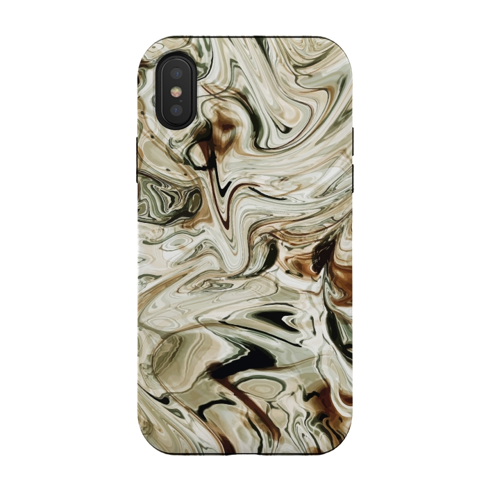 iPhone Xs / X StrongFit Brown Marble by Creativeaxle