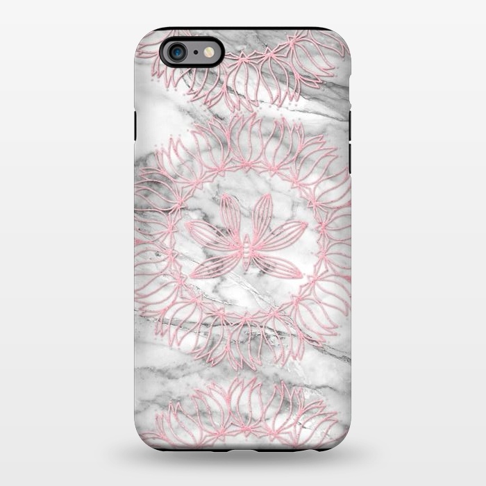 iPhone 6/6s plus StrongFit Pink Glitter Mandala on Marble by  Utart