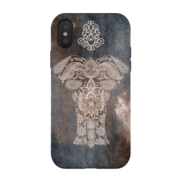 iPhone Xs / X StrongFit Elepephant Mandala by  Utart