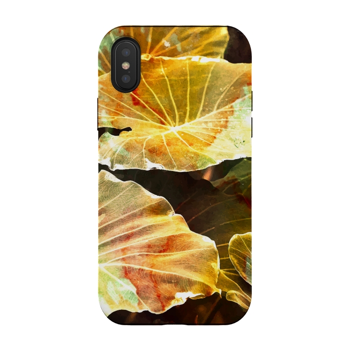 iPhone Xs / X StrongFit Macro Leaves by Creativeaxle