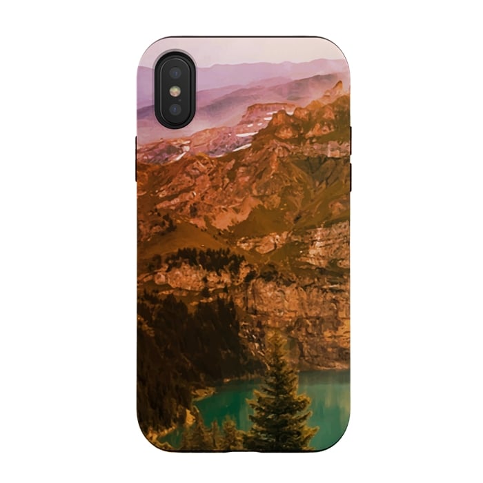 iPhone Xs / X StrongFit Mountain Valley by Creativeaxle