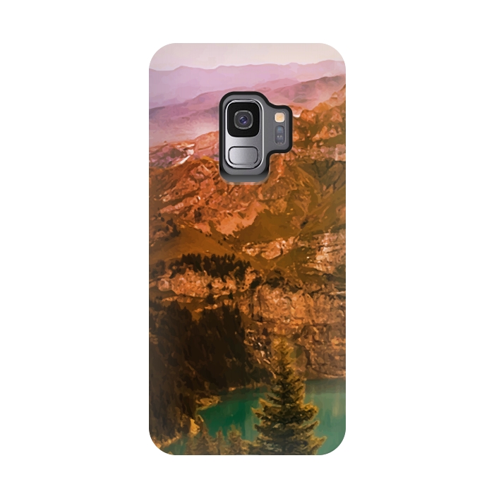 Galaxy S9 StrongFit Mountain Valley by Creativeaxle