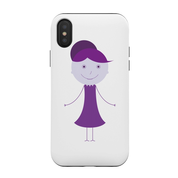 iPhone Xs / X StrongFit purple girl by TMSarts