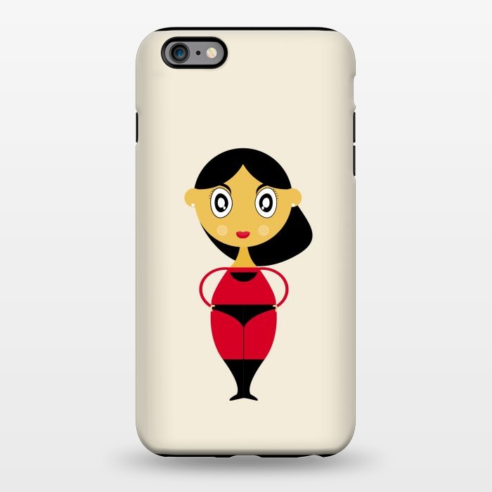 iPhone 6/6s plus StrongFit stylish woman red dress by TMSarts