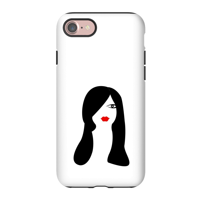 iPhone 7 StrongFit long hair women by TMSarts