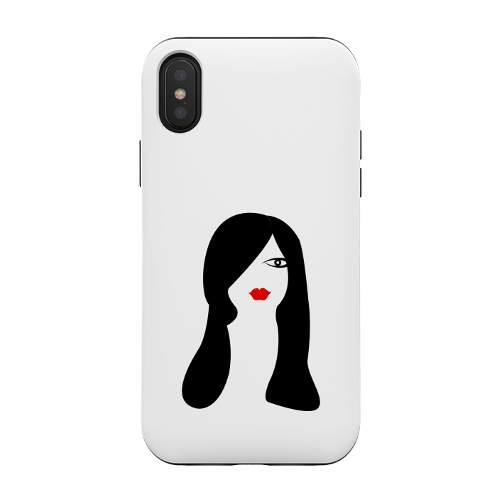 iPhone Xs / X StrongFit long hair women by TMSarts
