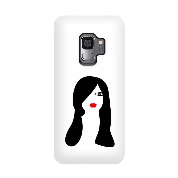 Galaxy S9 StrongFit long hair women by TMSarts