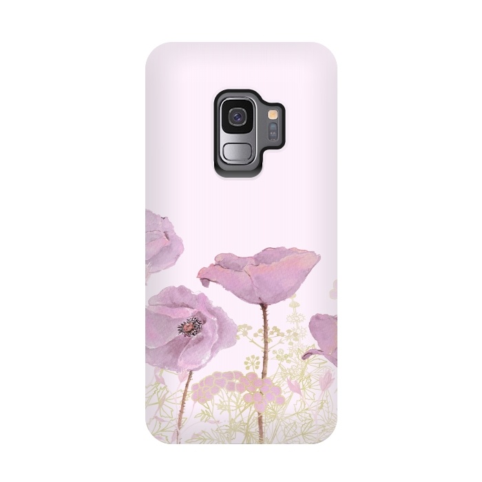 Galaxy S9 StrongFit Rose Gold Poppy Dream by  Utart
