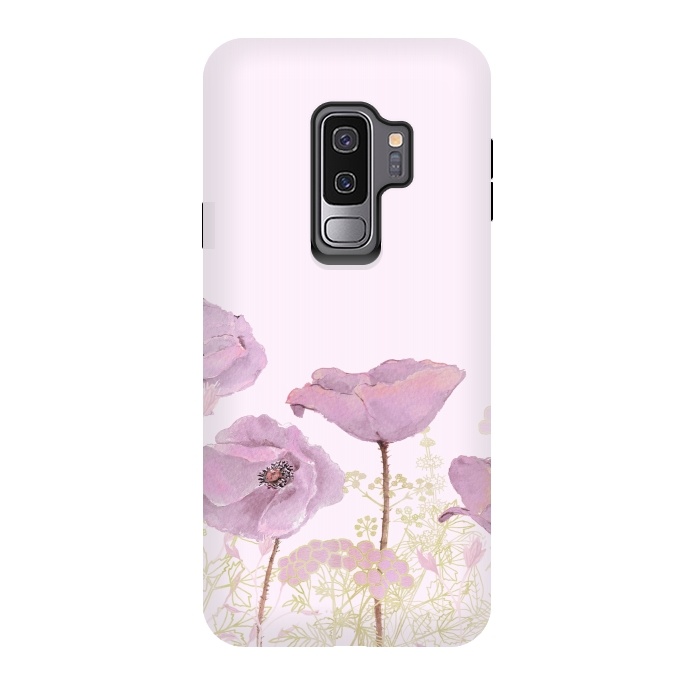 Galaxy S9 plus StrongFit Rose Gold Poppy Dream by  Utart