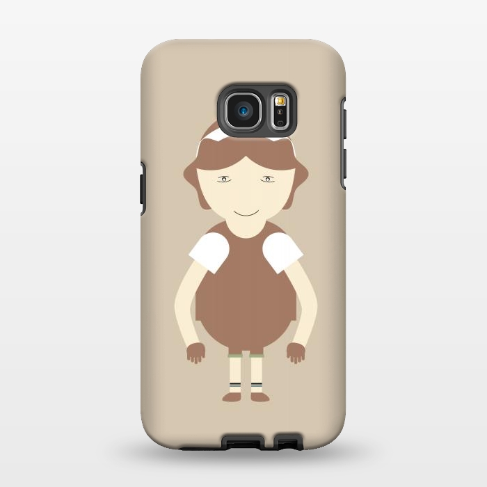 Galaxy S7 EDGE StrongFit little brown girl by TMSarts