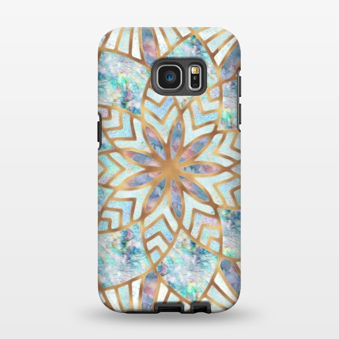 Galaxy S7 EDGE StrongFit Mother of Pearl Mandala by  Utart