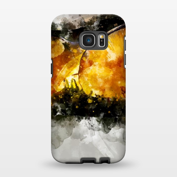 Galaxy S7 EDGE StrongFit Forest Yellow Mushroom by Creativeaxle