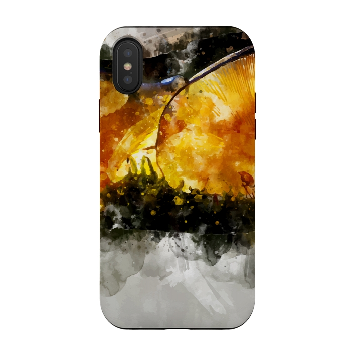 iPhone Xs / X StrongFit Forest Yellow Mushroom by Creativeaxle