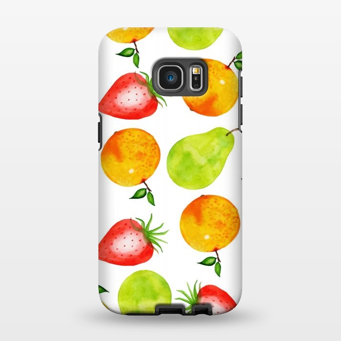 Galaxy S7 EDGE StrongFit Watercolor Summer Fruits by Bledi