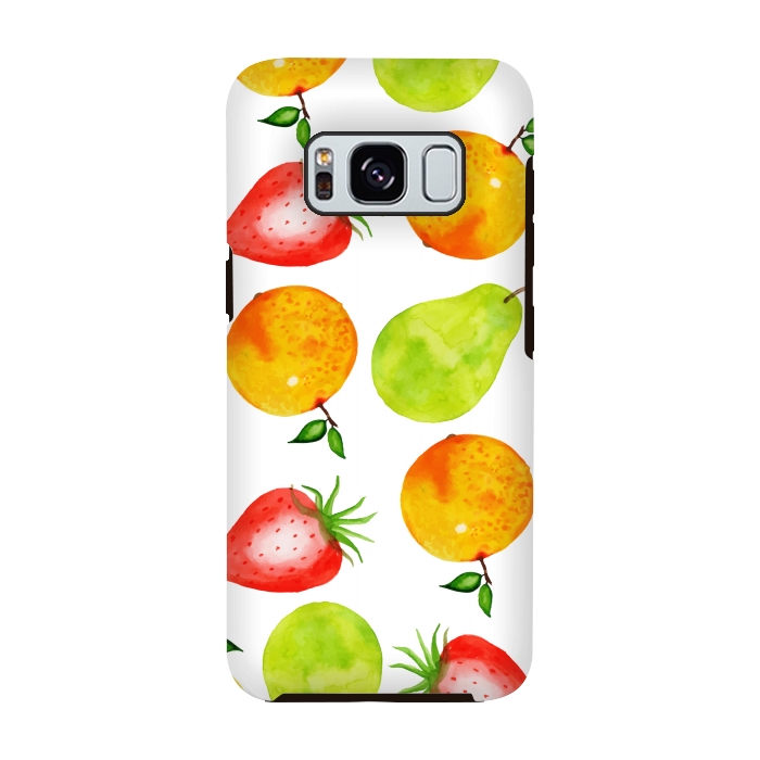Galaxy S8 StrongFit Watercolor Summer Fruits by Bledi