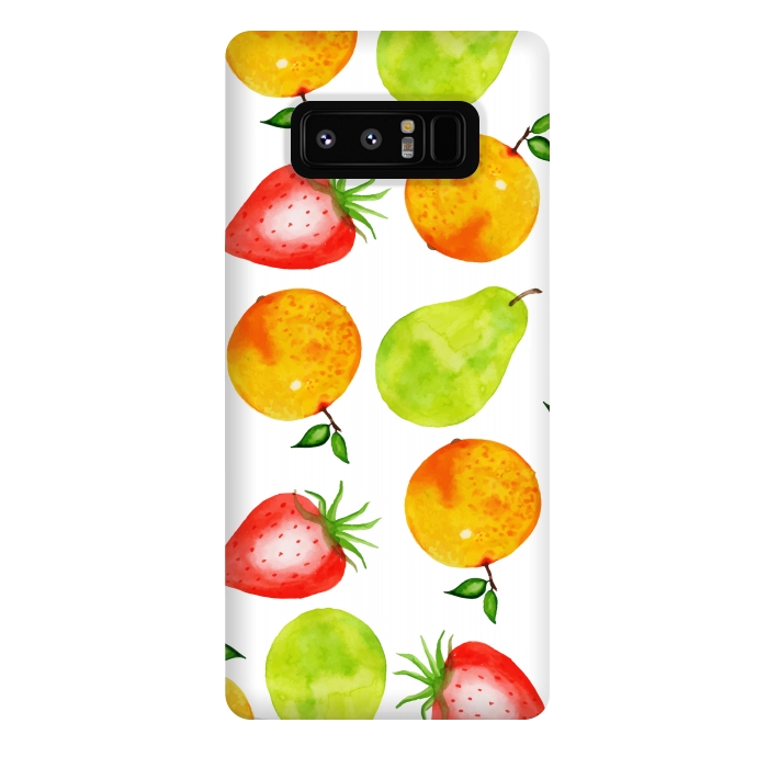Galaxy Note 8 StrongFit Watercolor Summer Fruits by Bledi