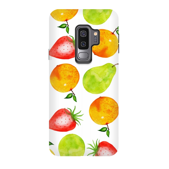 Galaxy S9 plus StrongFit Watercolor Summer Fruits by Bledi