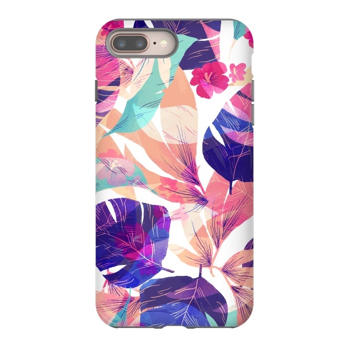 iPhone 7 plus StrongFit Watercolor summer flowers by Bledi