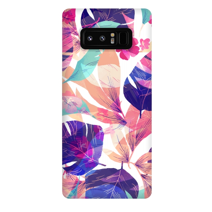 Galaxy Note 8 StrongFit Watercolor summer flowers by Bledi