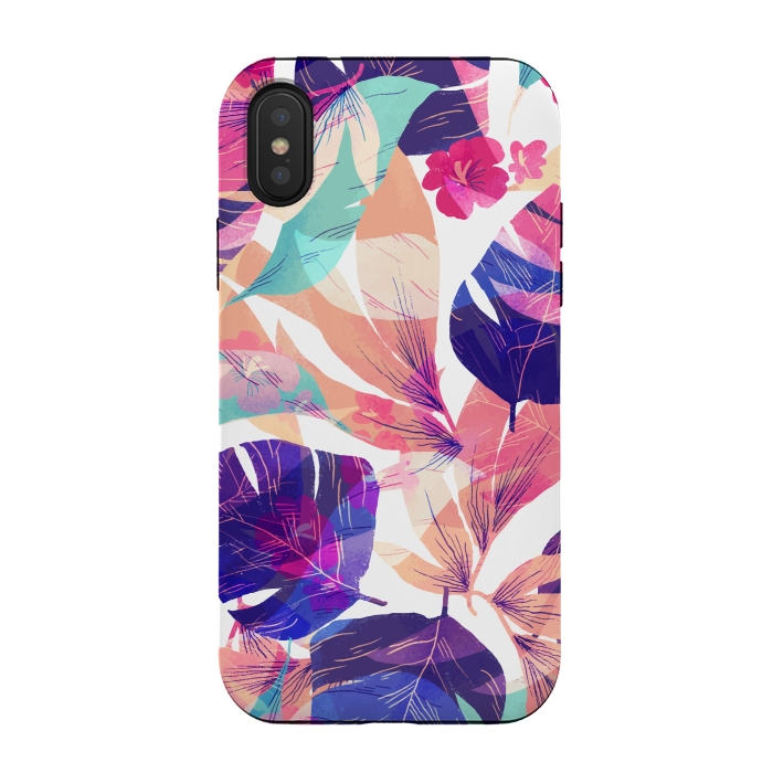 iPhone Xs / X StrongFit Watercolor summer flowers by Bledi