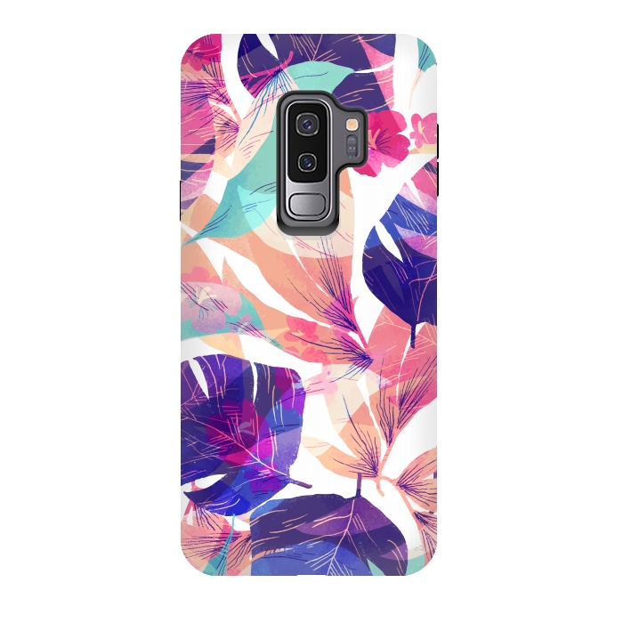 Galaxy S9 plus StrongFit Watercolor summer flowers by Bledi