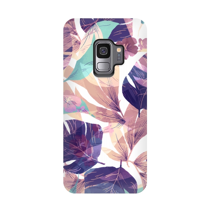 Galaxy S9 StrongFit Watercolor summer flowers 3 by Bledi